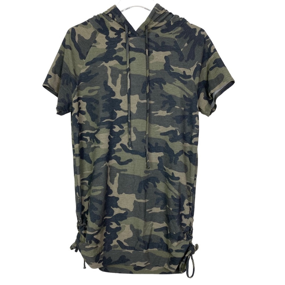 Charlotte Russe Camo Hoodie Short Sleeve Dress